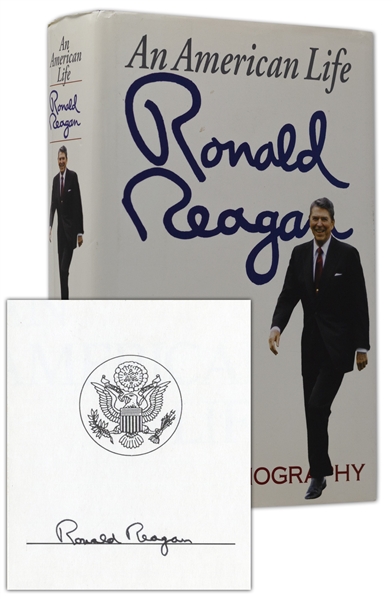 Ronald Reagan Signed Copy of His Autobiography ''An American Life'' -- From the Ronald Reagan Presidential Library